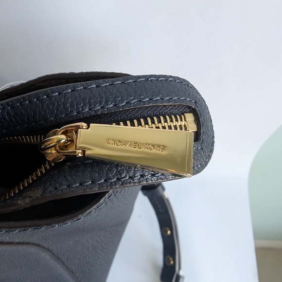 Michael Kors Purse Large Mercer Tote Admiral Navy Blue Handbag - Picture 9 of 13